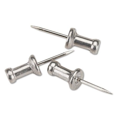 OFFICETOP Aluminum Head Push Pins; Aluminum; Silver; 1/2" 100/Box OF39594